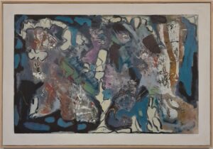 2023_0080 Frans Ermens_ GMA of Modern Art Expressive Abstract Paintings _Acryl Oil paint, mixed technics e paper linen WF 115 x 80 cm S18