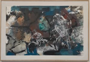 2023_0083 Frans Ermens_ GMA of Modern Art Expressive Abstract Paintings _Acryl Oil paint, mixed technics e paper linen WF 115 x 80 cm S18